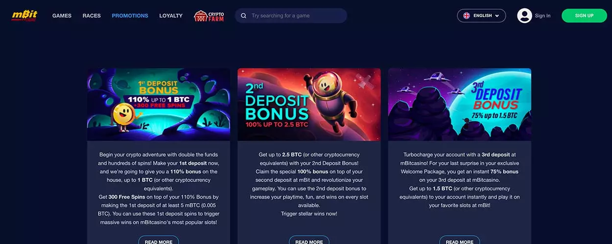 mBit Casino bonuses, promotions and bonus codes for Indian players