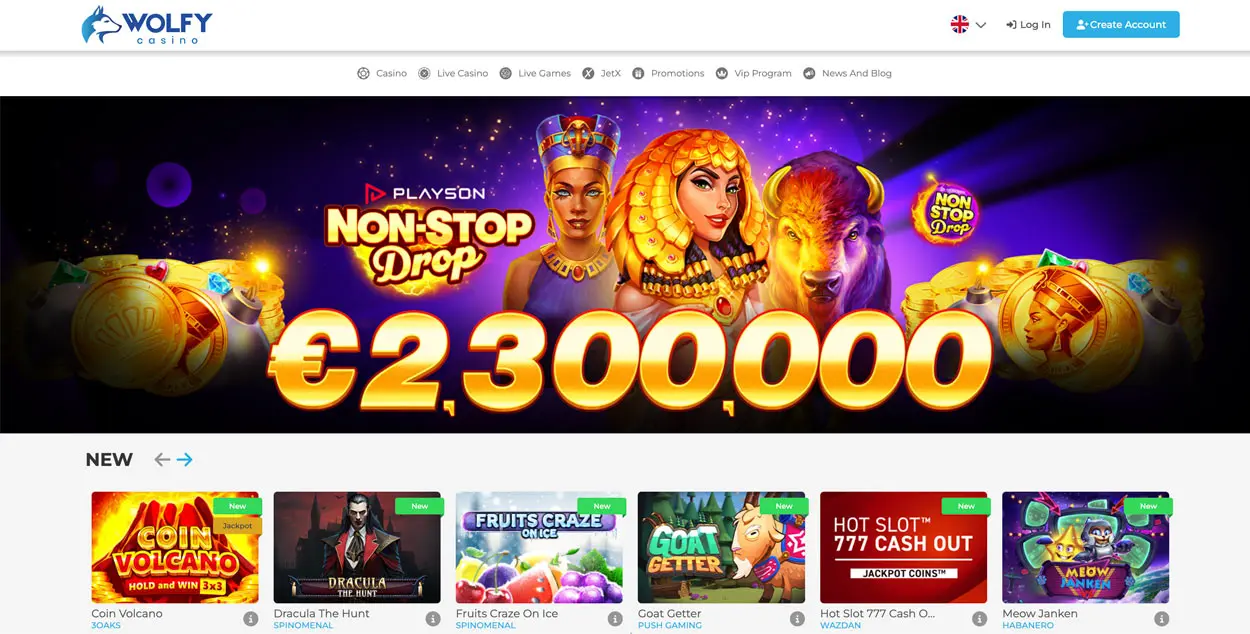 Wolfy Casino - online casino for Indian players.